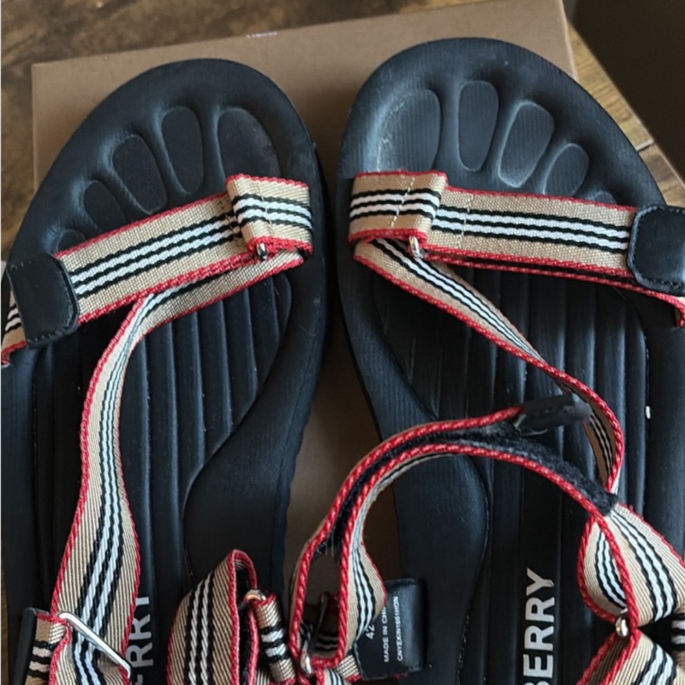 Burberry Striped Strap Sandals